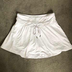 White tennis skirt